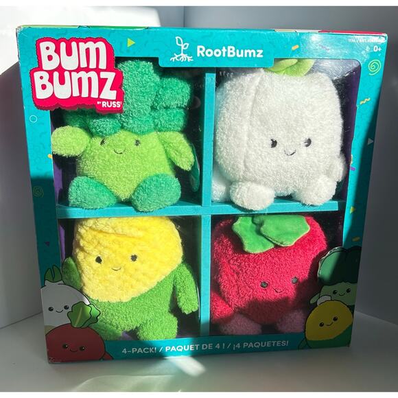 BumBumz 7.5 Plush Assorted Set Of 4 Exclusive Character Rootbumz New - Picture 1 of 10